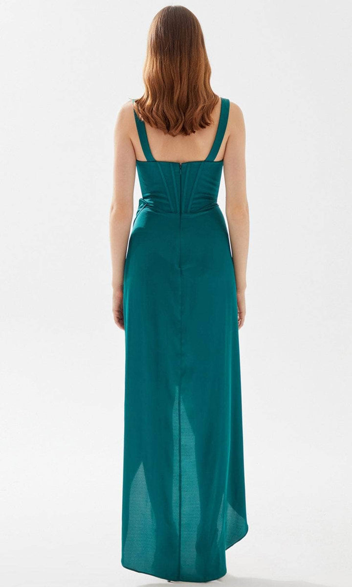 Robes de soirée pour femmes / Corset plissé avec corsage à armatures, décolleté en V profond, dos nu, robe de bal